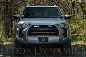 Toyota 4Runner Light Mounting Brackets - Upper Grille - Diode Dynamics - SS6 Stage Series SAE/DOT Wide - White - `14-`19